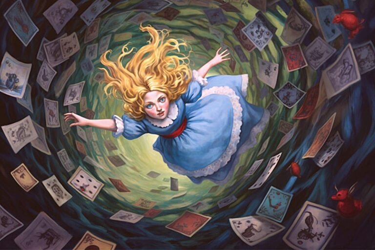 alice rencontrant des creatures fantastiques