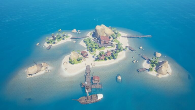 avant poste maritime avec drapeau pirate