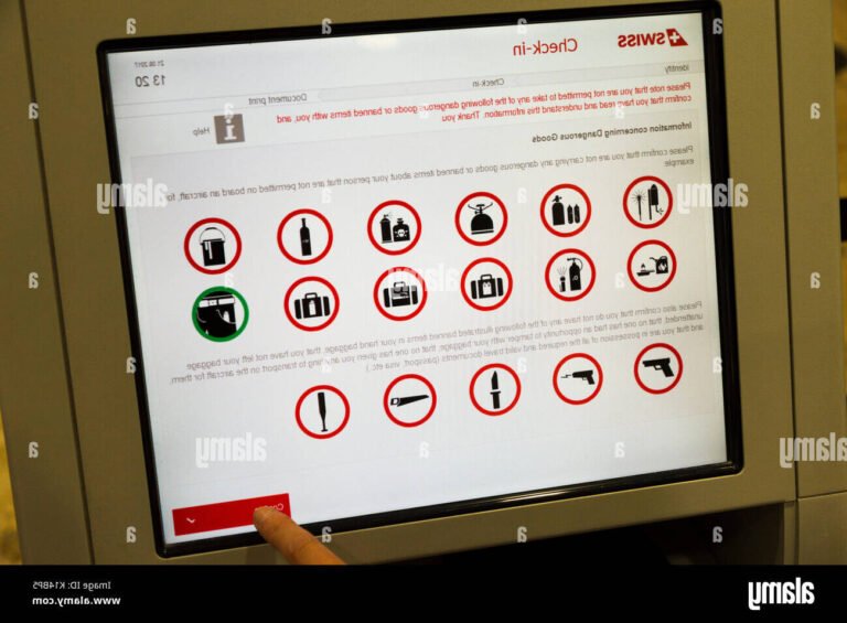 bagages controles avec objets interdits visibles