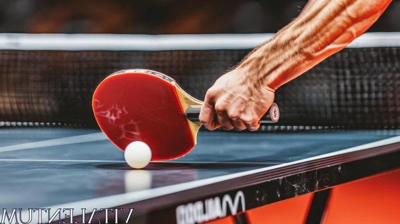 balle de ping pong en action dynamique