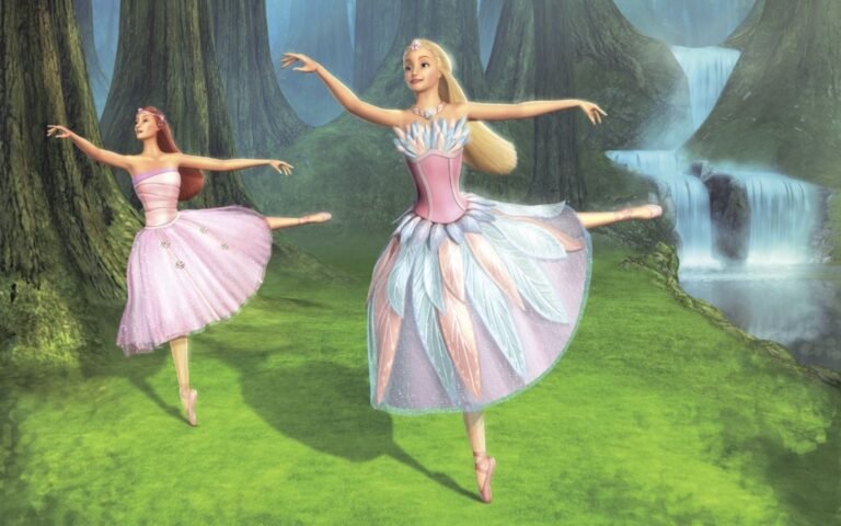 barbie en tutu au lac enchante