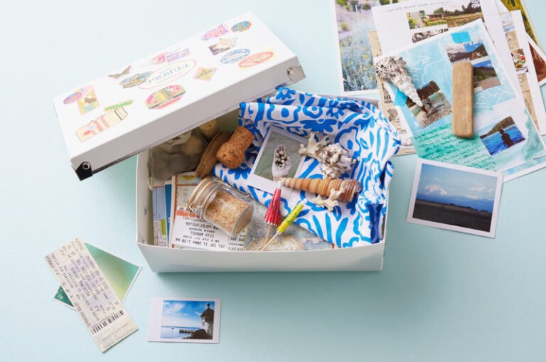 boite a papa remplie de souvenirs affectueux