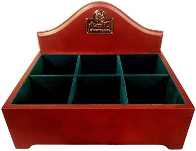 boite a the en bois elegante ouverte