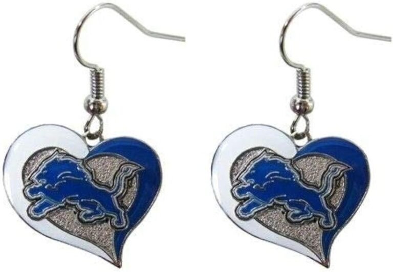 boucles doreilles coeur de lion elegantes