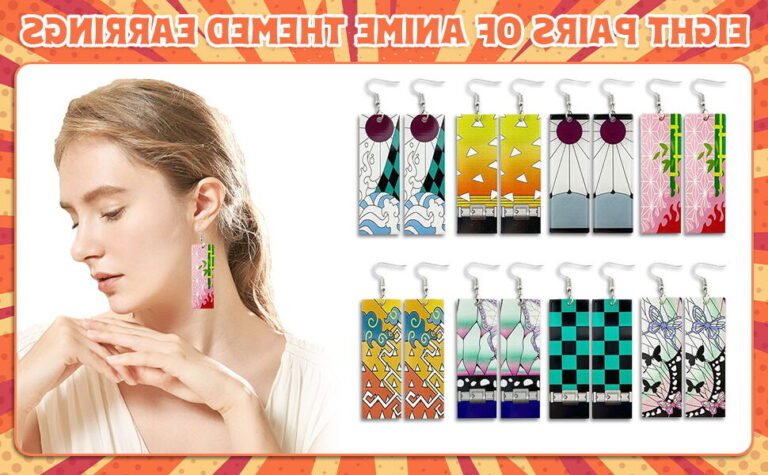 boucles doreilles inspiration anime colorees