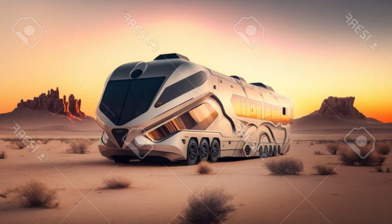 Où camper avec un camping-car dans le désert des Bardenas 43 camping car au coucher de soleil dans le desert