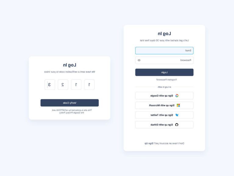 capture decran de linterface de connexion 1