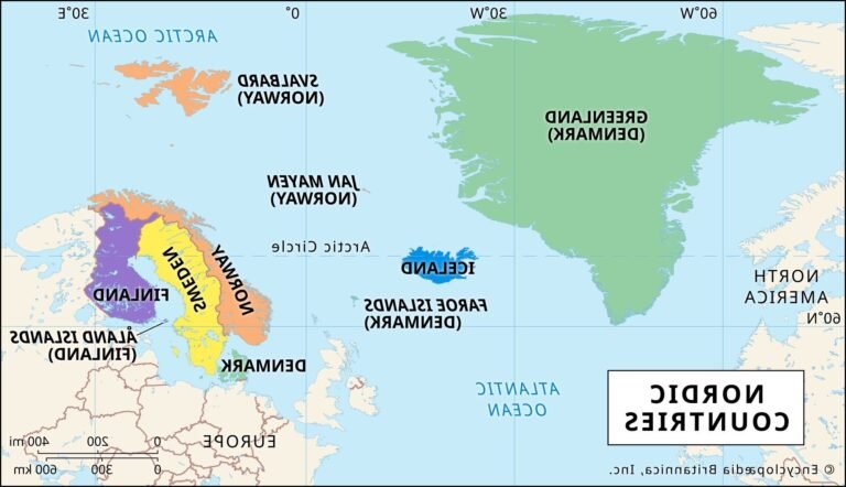 carte des pays nordiques avec itineraires