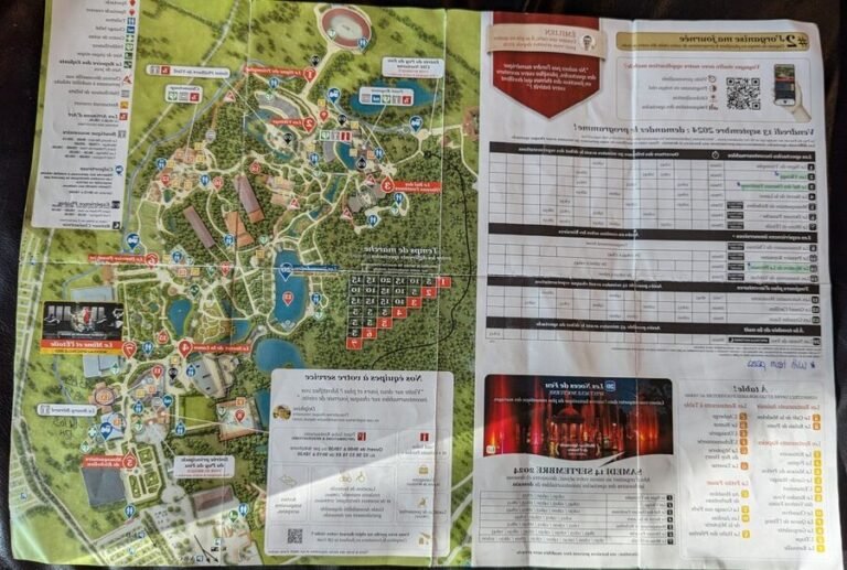 carte du puy du fou avec repere