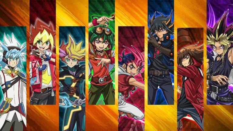 cartes yu gi oh disposees sur une table