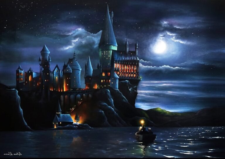 Pourquoi visiter le parc à thème Harry Potter à Universal 31 chateau de poudlard sous un ciel etoile