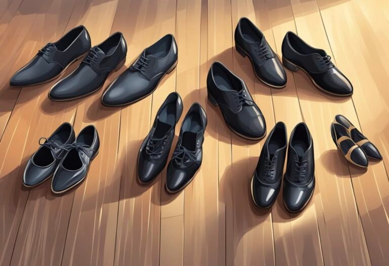 chaussures de danse elegantes sur une piste