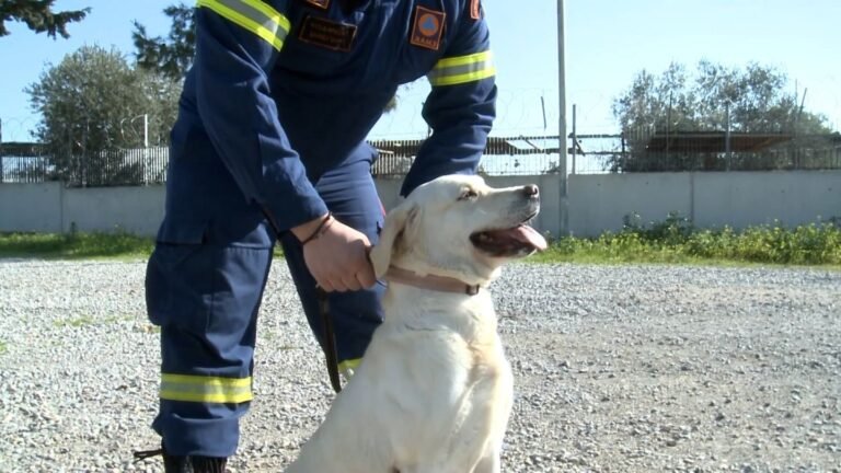 chiens heroiques en mission de sauvetage