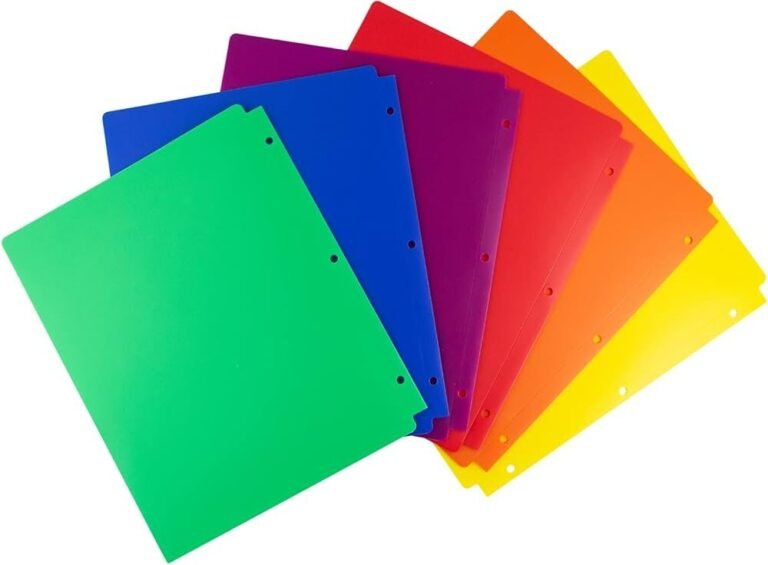 classeur avec pochettes plastiques colorees