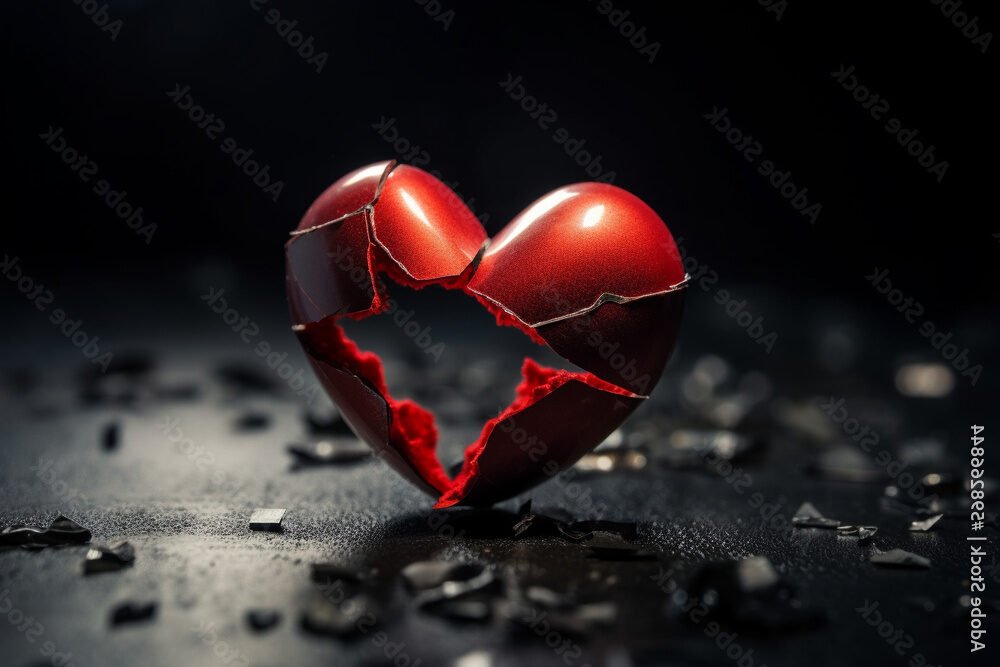 coeurs brises symbolisant la douleur emotionnelle