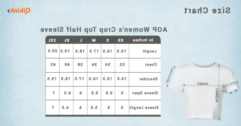 comparaison visuelle des tailles de vetements