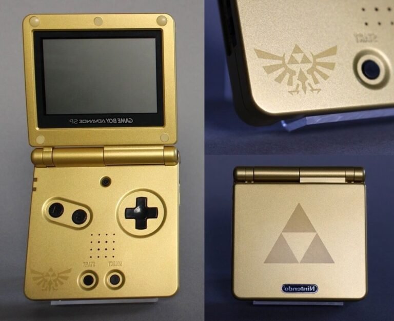 Pourquoi le Game Boy Advance SP Zelda Gold est-il si recherché 17 console game boy advance sp doree zelda