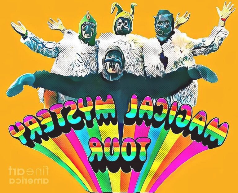 Qu'est-ce que l'album Magical Mystery Tour des Beatles 5 couverture coloree de lalbum magical mystery tour