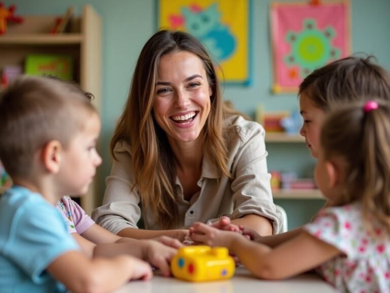 Quelle est la crèche Yoopi Ours au Mans et ses services proposés 36 creche joyeuse avec enfants jouant ensemble