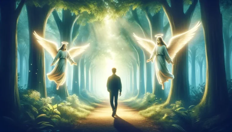 des anges gardiens veillant sur une personne