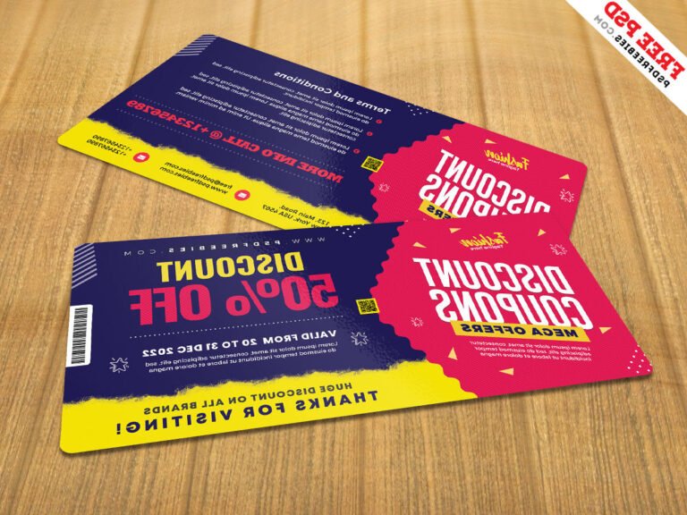 des coupons de reduction colores et attrayants