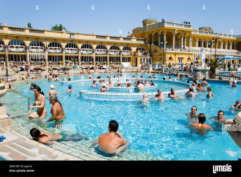 des personnes se relaxant dans des thermes