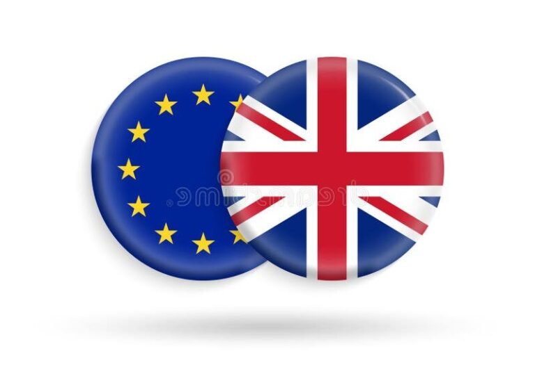 drapeau du royaume uni et symbole de lue