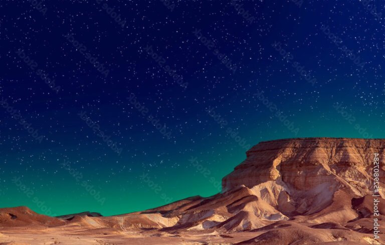 dunes dorees sous un ciel etoile