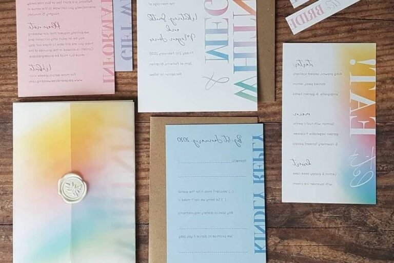 echantillons de faire part de mariage colores