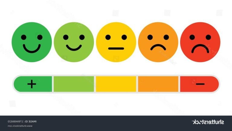 echelle de sentiments en couleurs vives