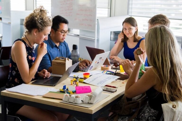 equipe creative en pleine reunion brainstorming