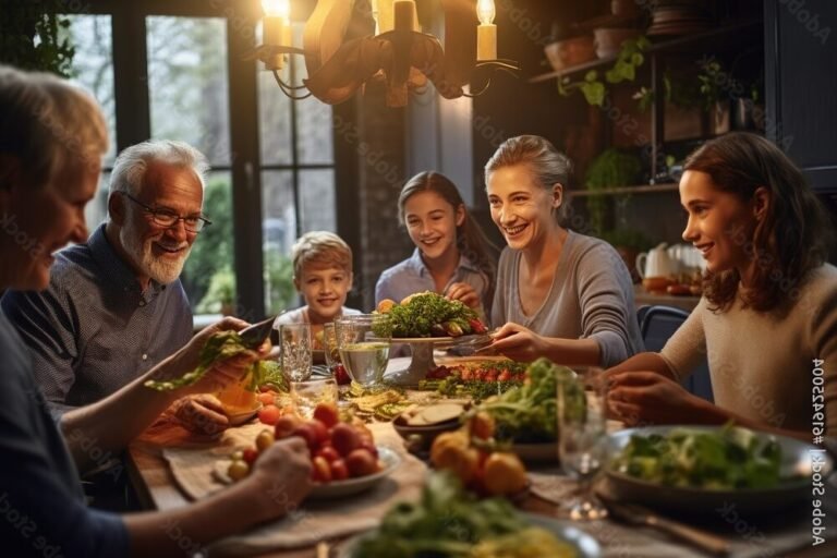 famille reunie autour dune table