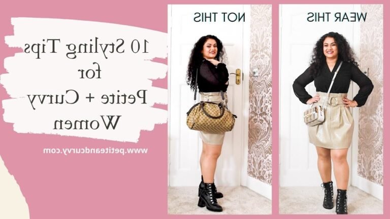 femme petite et ronde en tenue flatteuse