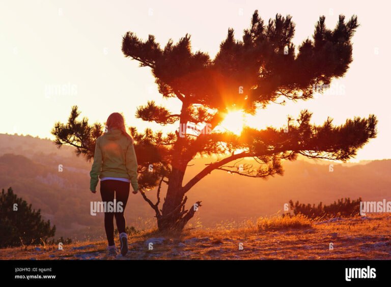 femme solitaire dans un paysage melancolique