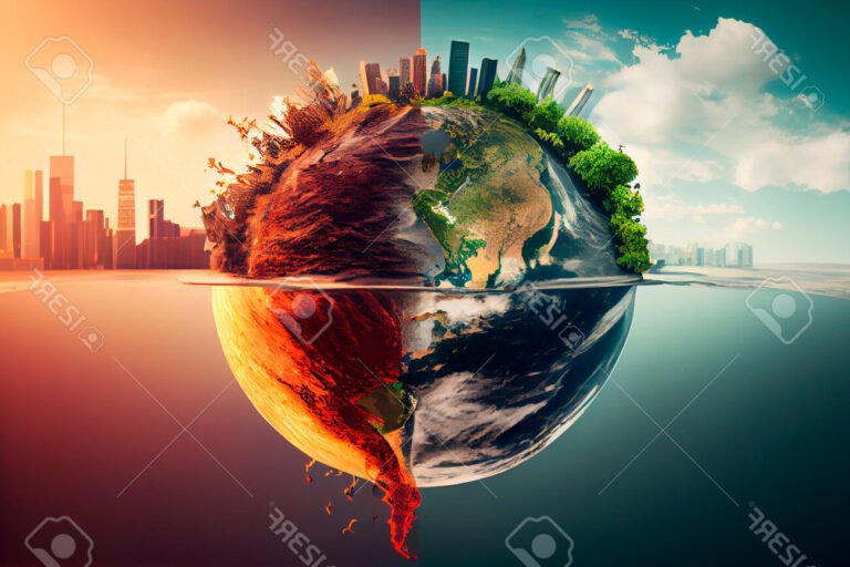 Qu'Est-Ce Que le Changement Climatique : Définition, Causes et Conséquences 36 globe terrestre avec climat changeant