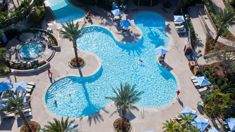 hotel disneyland avec piscine et palmiers