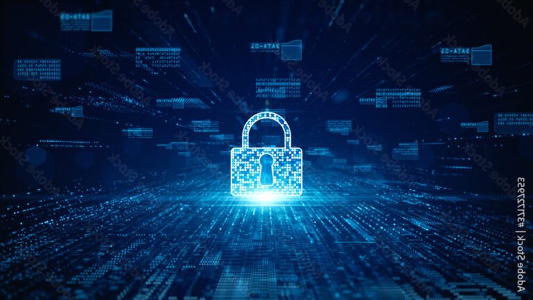 icone de cadenas sur un fond numerique