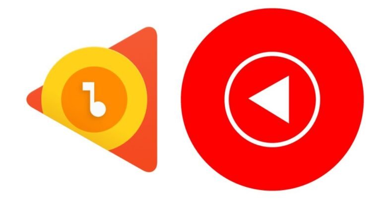 icone de musique avec logos google et youtube