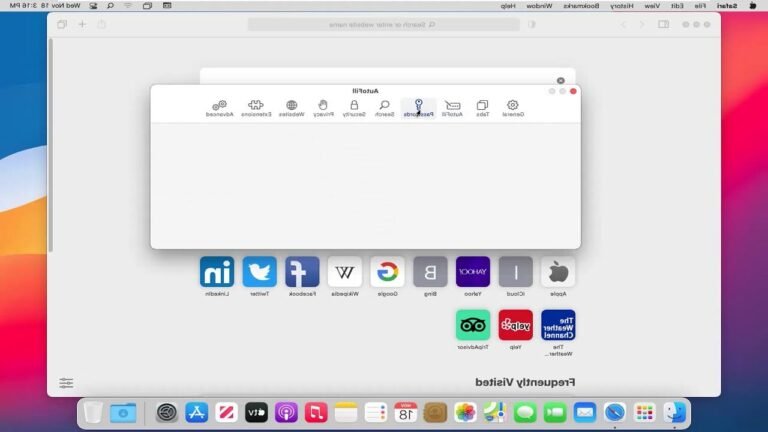 icone de reglage de navigateur sur mac