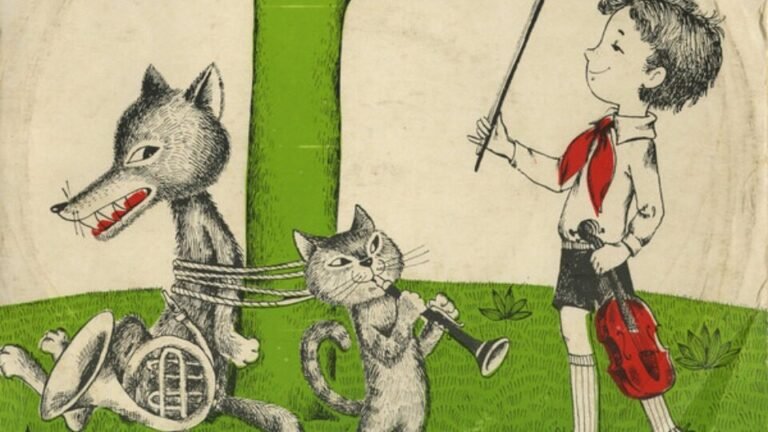 Que contient le CD de Pierre et le Loup 13 illustration de pierre et le loup