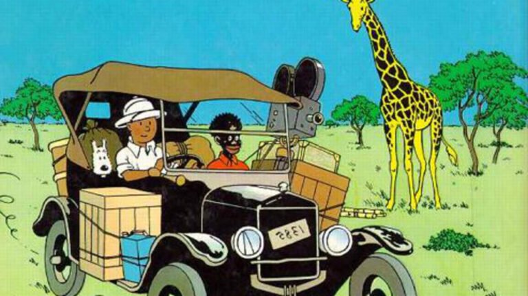 Pourquoi la version originale de Tintin au Congo est-elle controversée 18 illustration de tintin en afrique coloniale