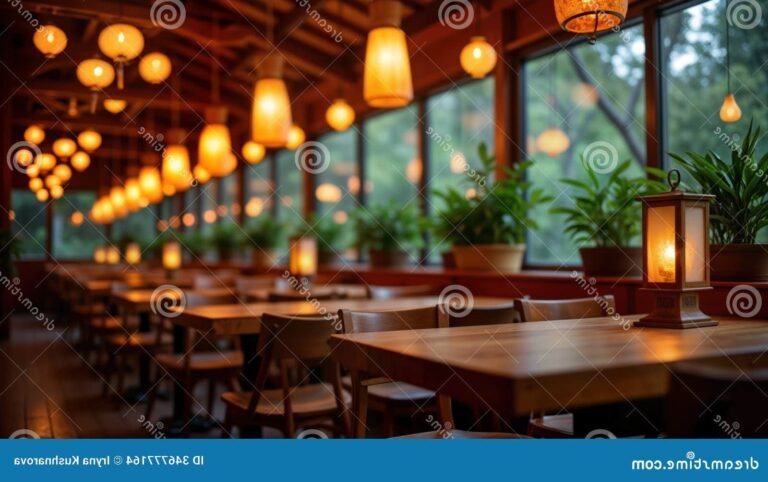 illustration dun restaurant accueillant et chaleureux