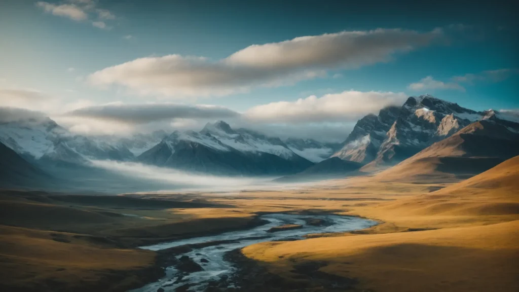 link explorant un vaste paysage colore