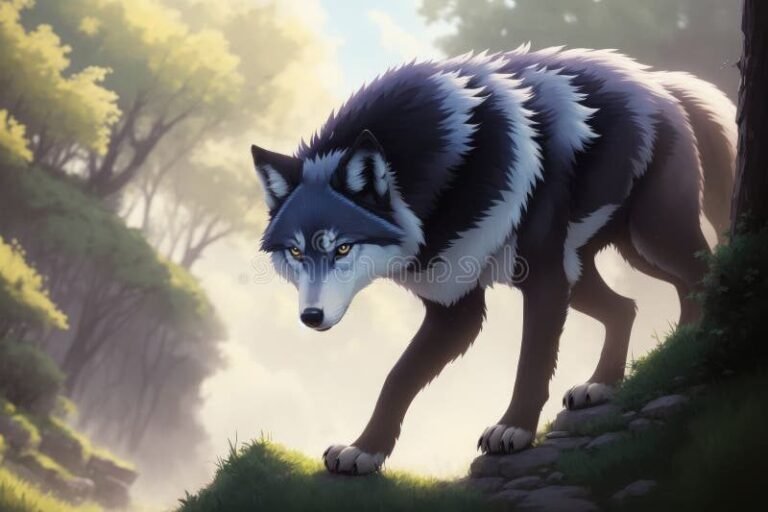 Que signifie l'expression "Oh la queue du loup" en français 24 loup dans la foret regard mysterieux