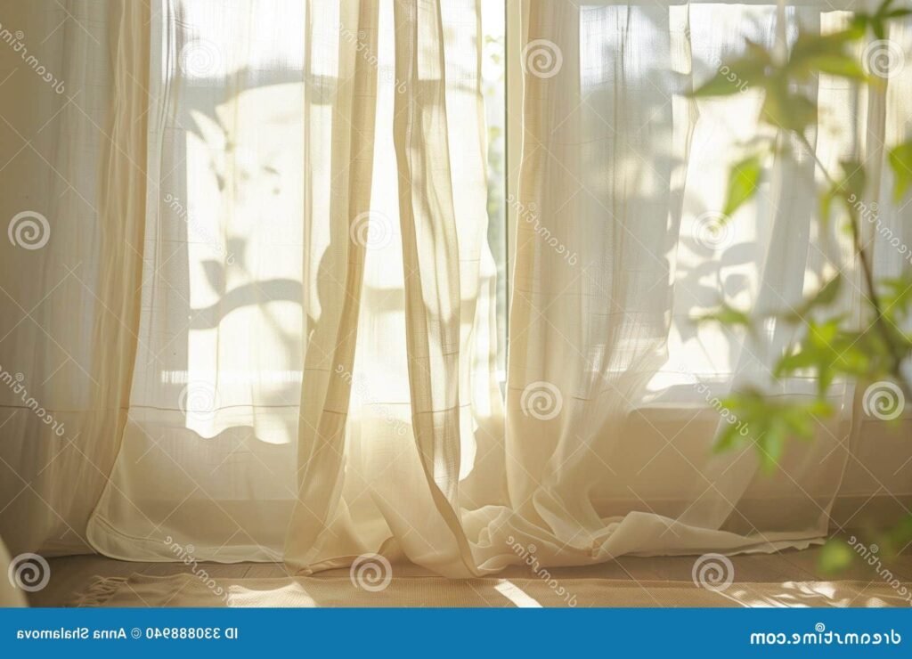 Comment protéger votre vis-à-vis la nuit avec une lumière allumée 1 lumiere douce filtrant a travers des voilages