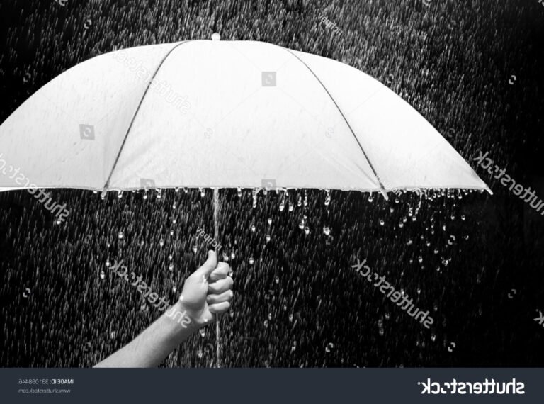 main tenant un parapluie sous la pluie