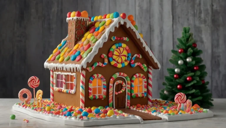 maison en pain depice coloree et decorative