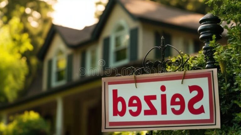 maison en vente avec panneau saisie