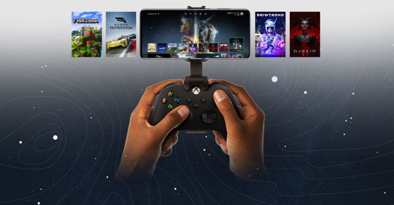 manette xbox avec ecran de jeu en ligne