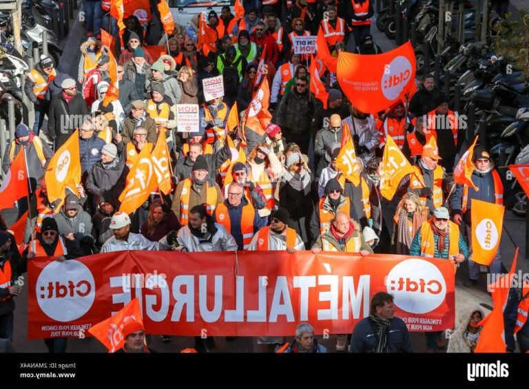 manifestation de la cfdt en france